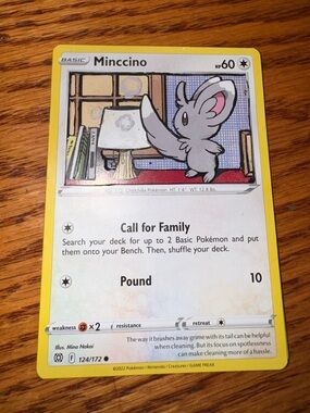 3D Pokemon Minccino Card-Shadowbox Art